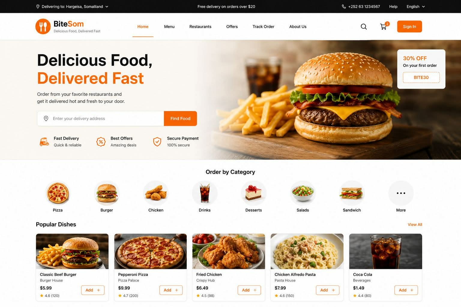 Restaurant website